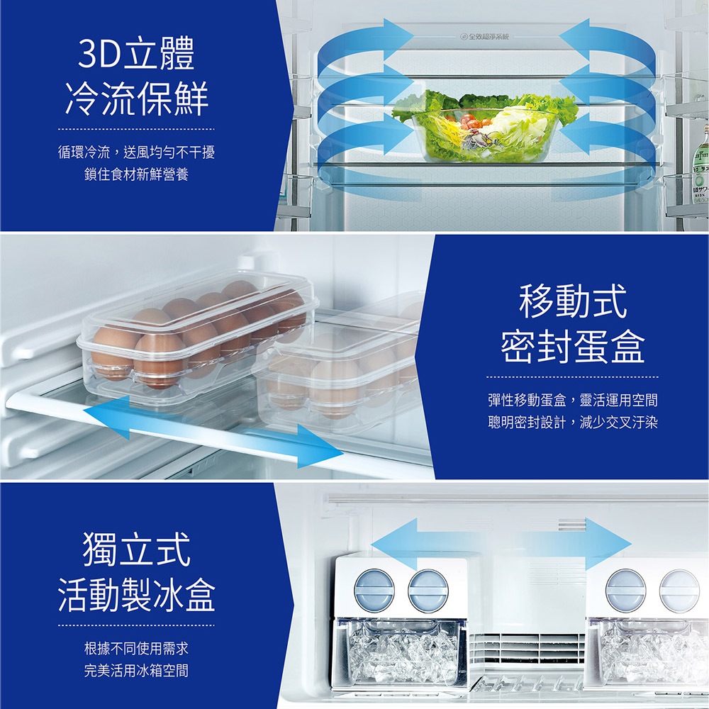 SANLUX 606L Grade 1 Energy-Saving Taiwan-Made -3°C Inverter Three-Door Refrigerator SR-V612C, , large