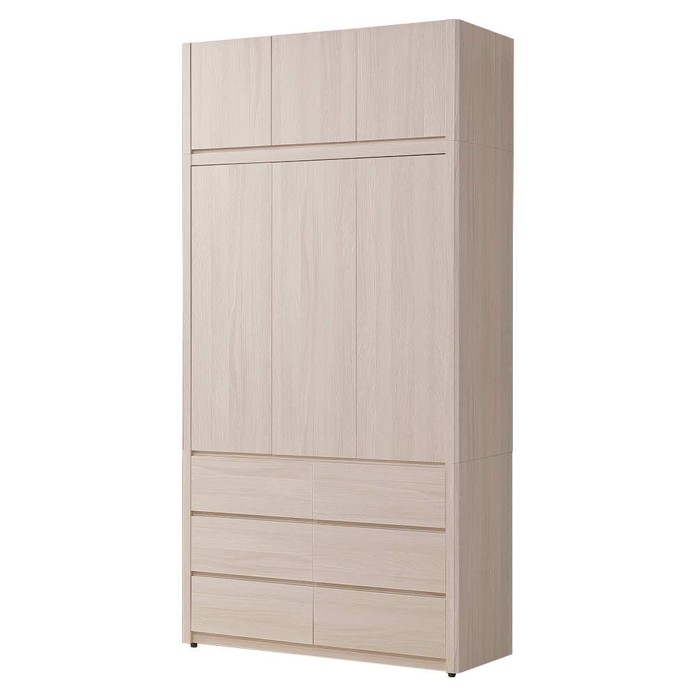 【唯熙傢俱】馬修斯橡木白4x8.2尺衣櫃