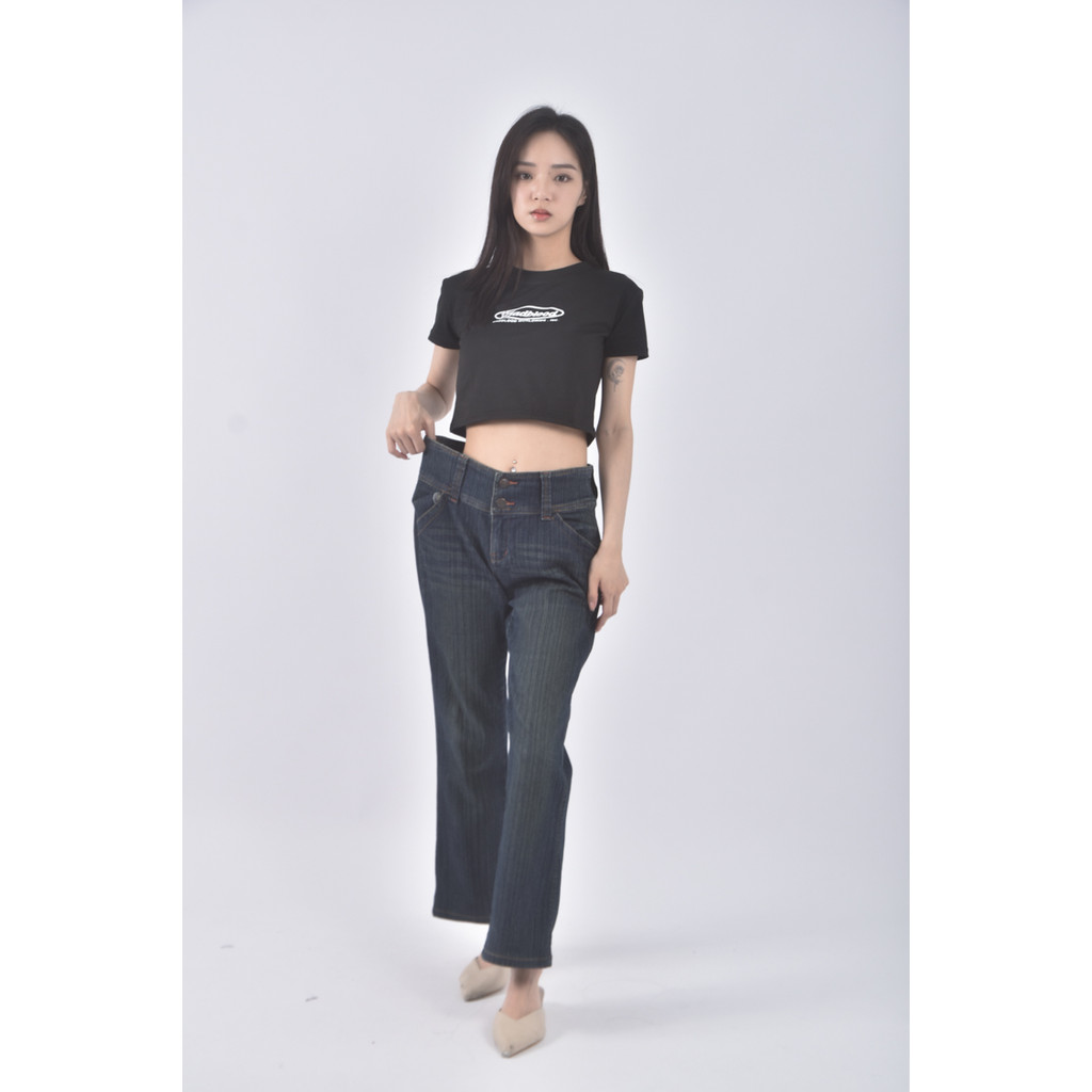 (XL) used丹寧牛仔質感藍色長褲二手衣, , large