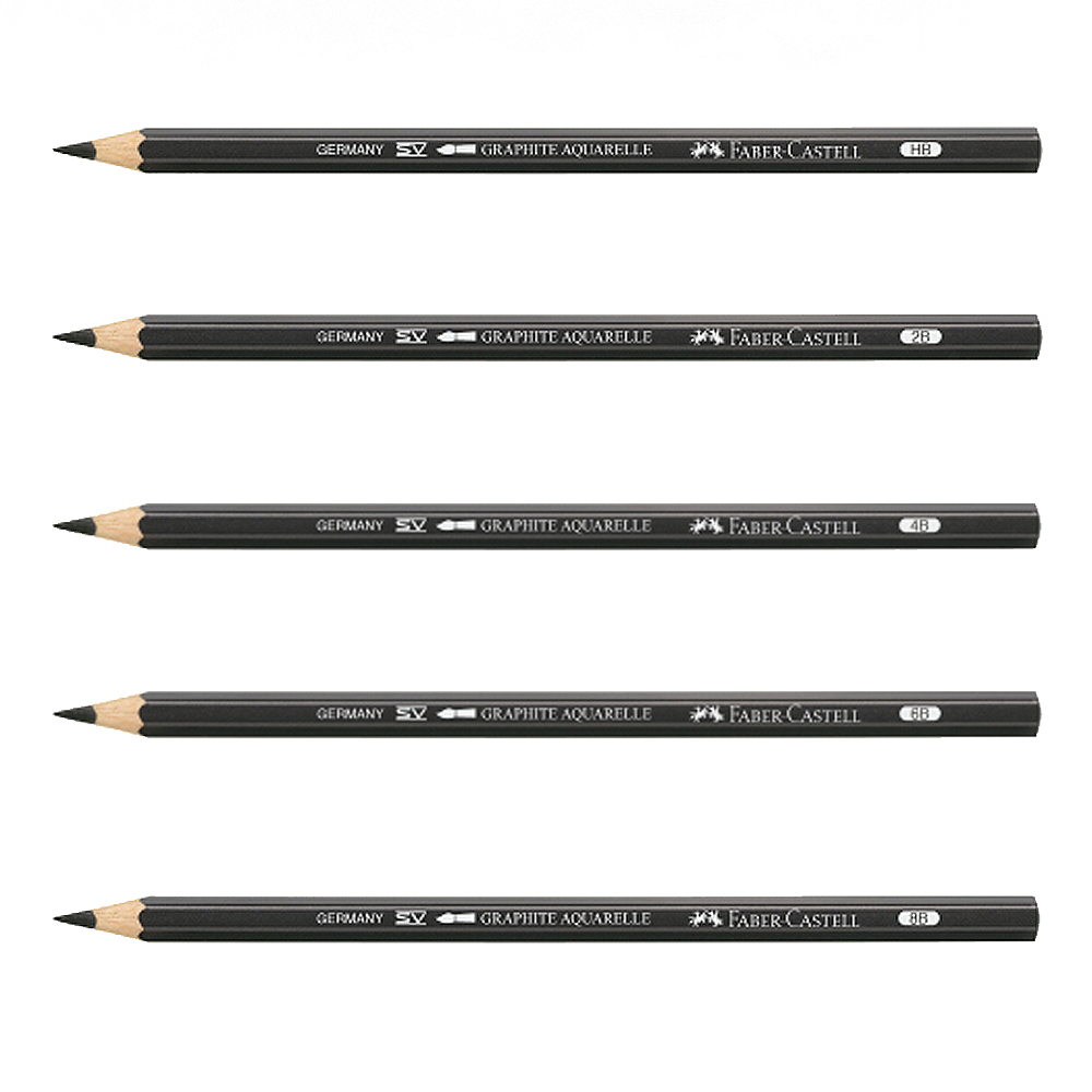 【Faber-Castell】輝柏 水墨素描鉛筆HB/2B/4B/6B/8B 6支入 / 盒 117800/117802/117804/117806/117808  -  8B, , large