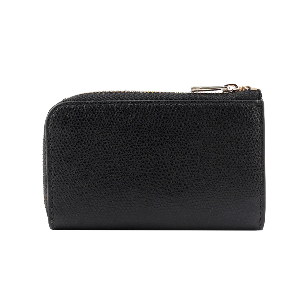 FURLA Camelia L 型拉鍊附鑰匙圈零錢/卡夾包/黑色, , large