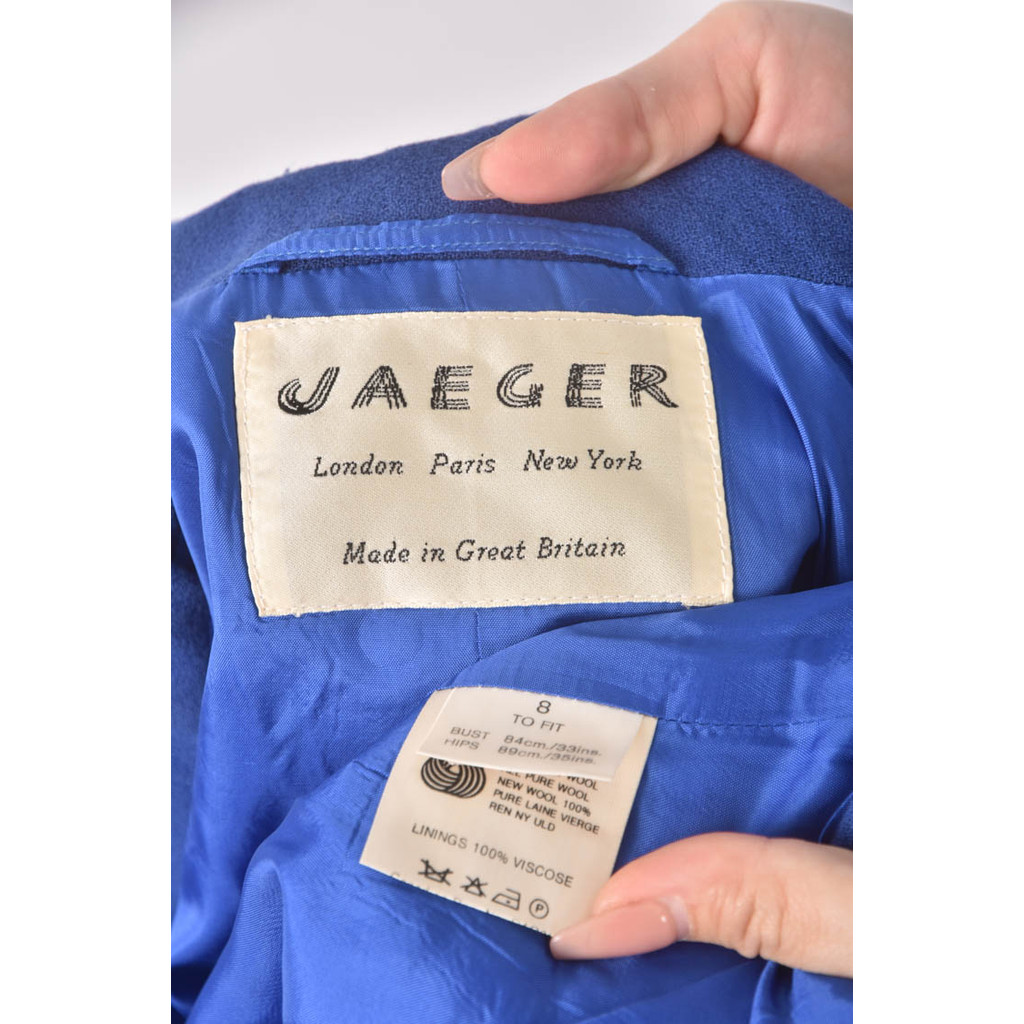 (XS（含）以下) jaeger羊毛藍色外套二手衣, , large