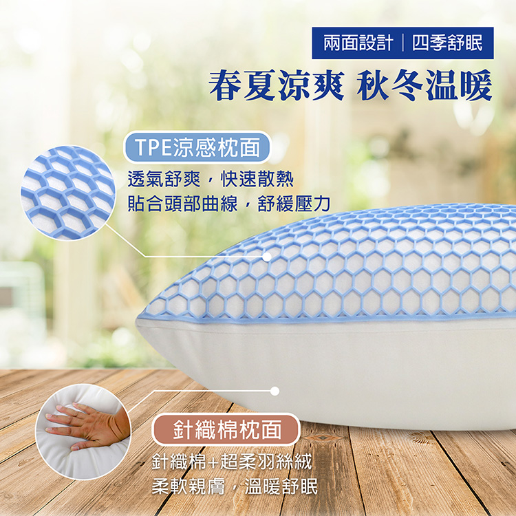 四季涼感紓壓兩用枕, , large