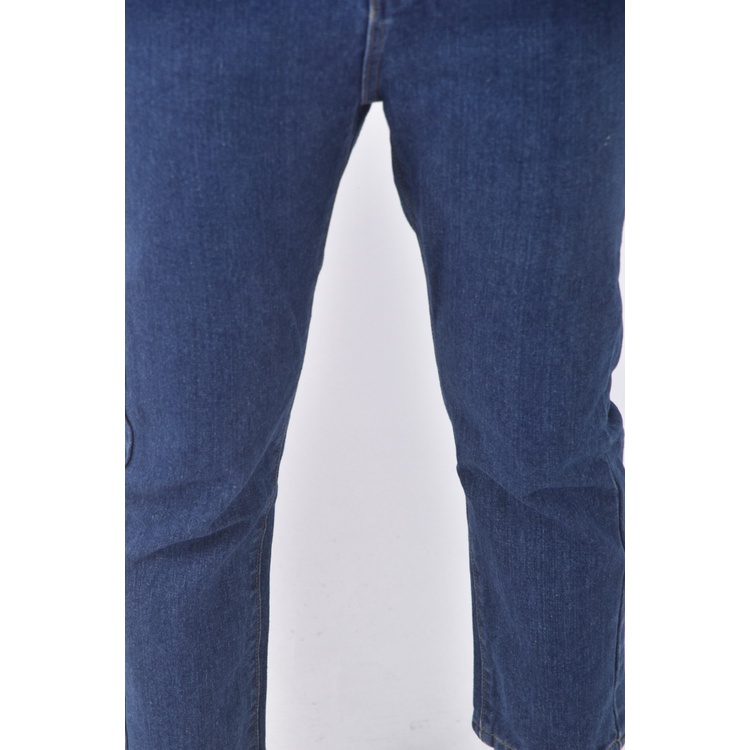 (S) meier q高腰丹寧牛仔質感棉質純棉藍色長褲二手衣, , large