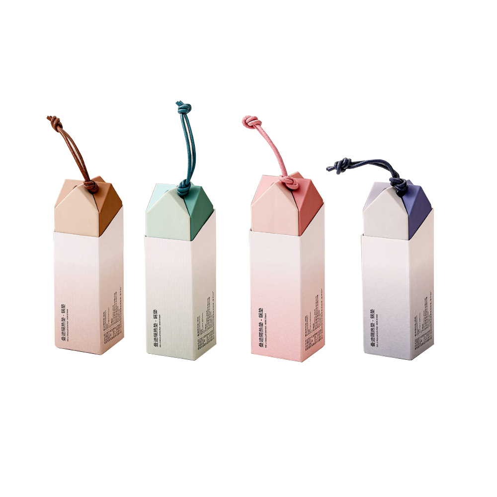 【上手家居】莫蘭迪矽膠隔熱墊 鍋墊4色組 綠、藍、粉、棕(矽膠墊/矽膠杯墊/防燙墊), , large