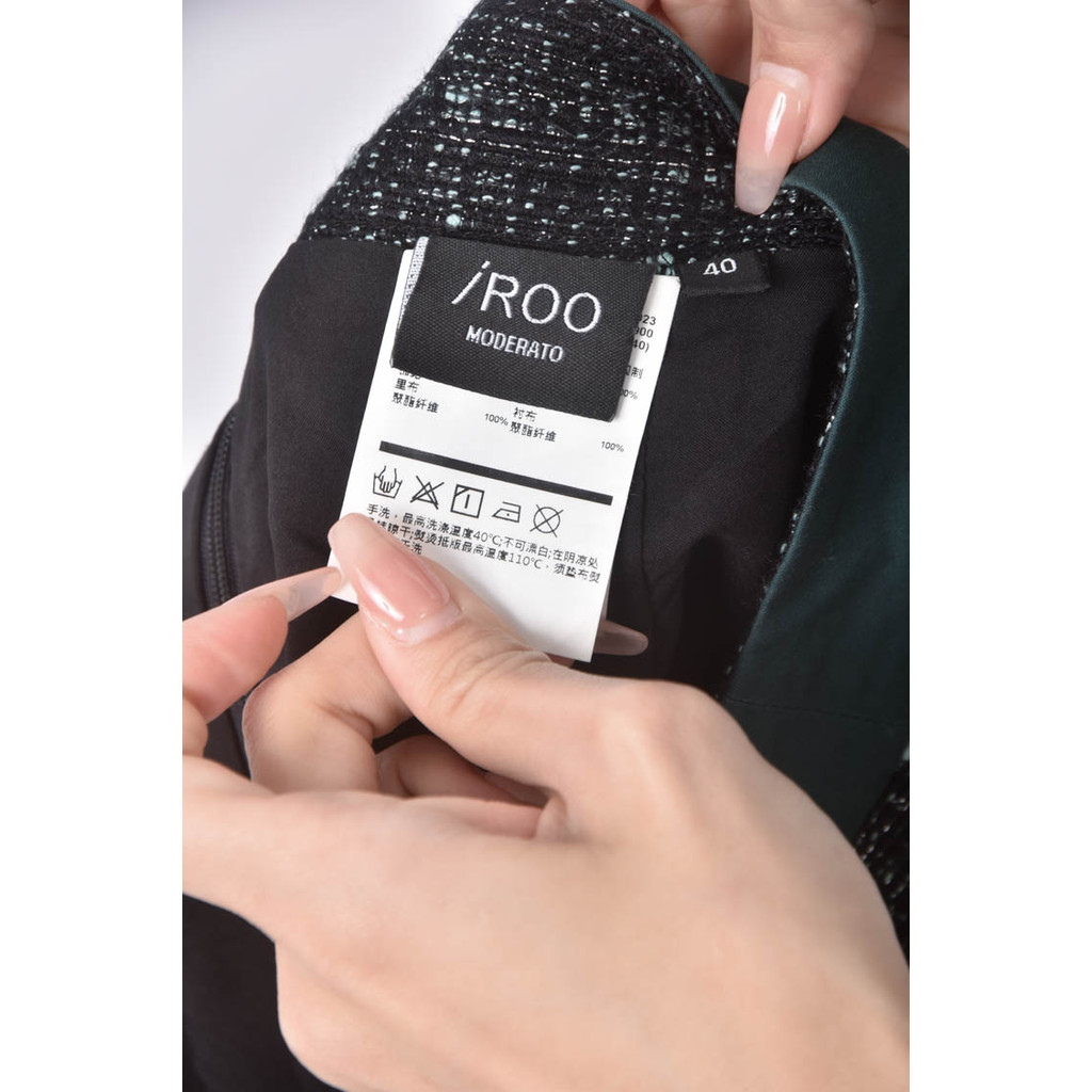 (XL) iroo高腰混色黑色短褲二手衣, , large