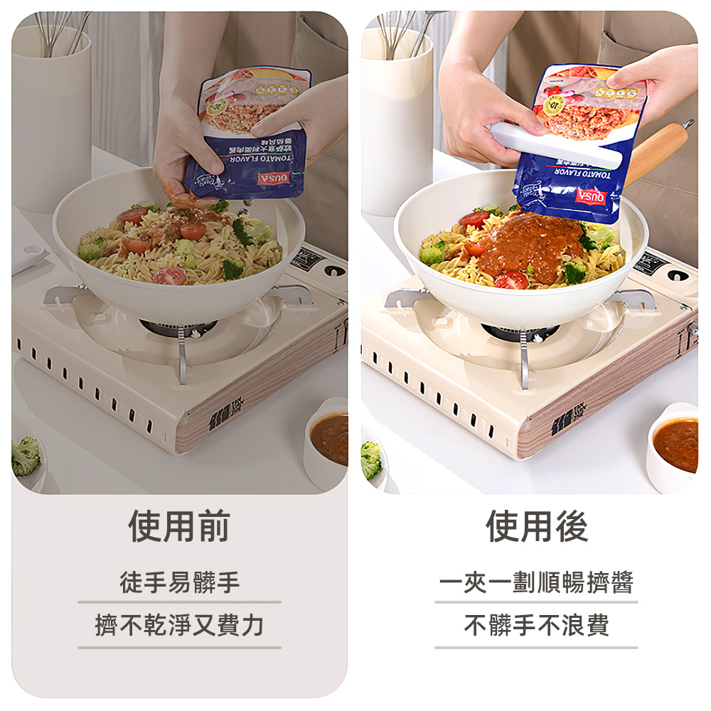 【上手家居】廚房用品省力擠壓器 白色(定量擠壓器/擠壓夾/擠壓神器/擠壓工具), , large