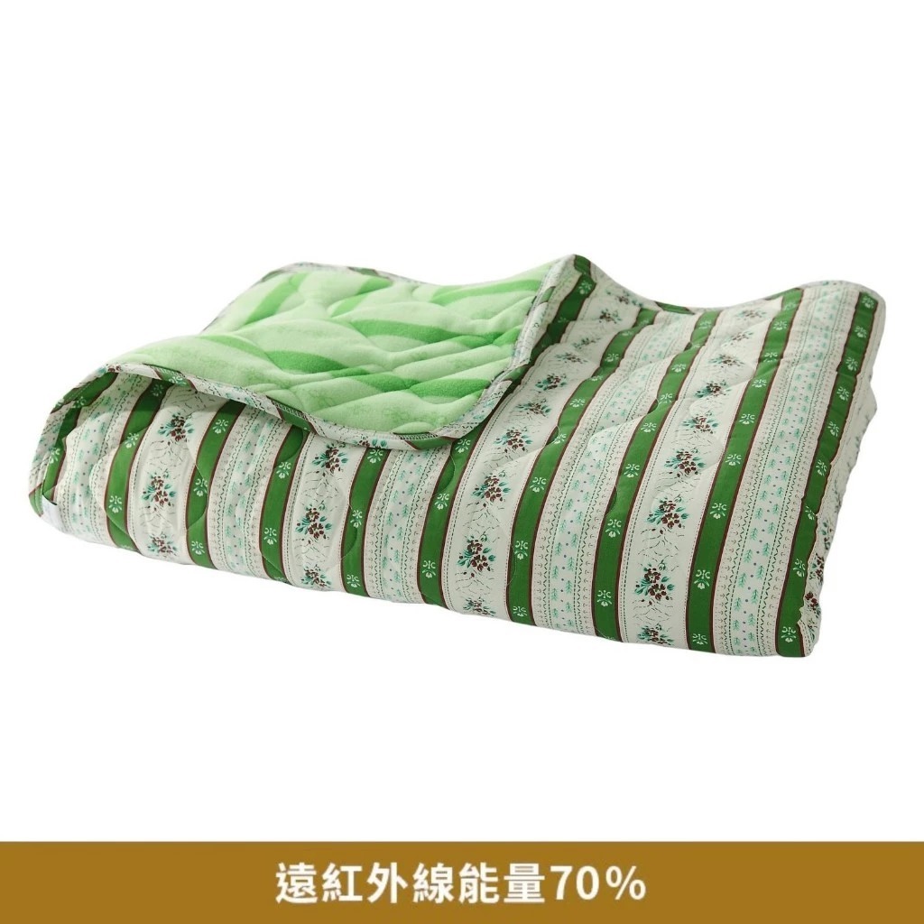 [CINN Far‑Infrared] Nano FIR All‑Season Blanket – Avocado Green Stripes｜5 x 6.2 ft, , large