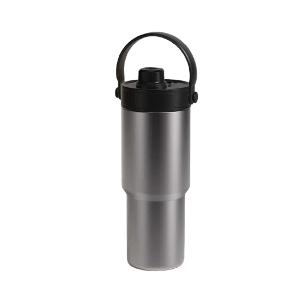 【A&R】316不鏽鋼陶瓷款保溫保冷水杯附吸管 730ML - 極光銀, , large