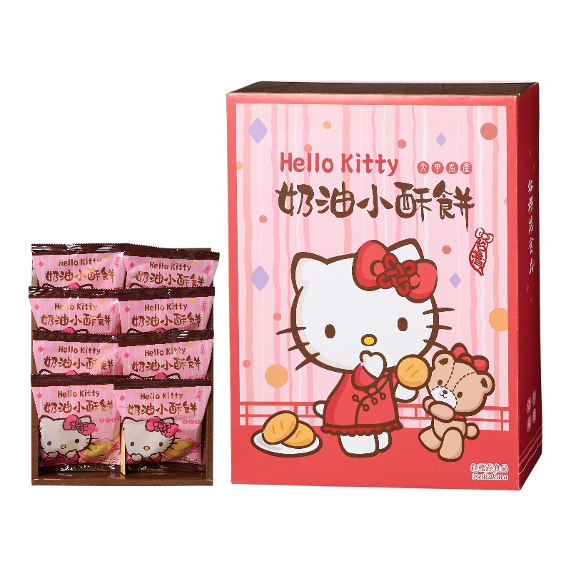 紅櫻花HK奶油小酥餅8入, , large