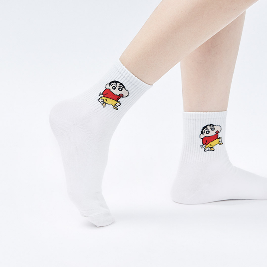 (多款)蠟筆小新長襪 台灣製長襪 百搭韓系襪 【旺達棉品】SC-A309~SC-A316, , large