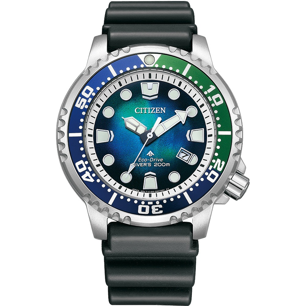CITIZEN 星辰 千彩之海UNITE with BLUE 限量 光動能200米潛水錶BN0166-01L