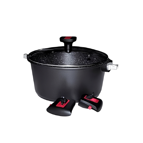 Baumalu Granit Pro Double-Handled Stockpot with Lid - 24cm, , large