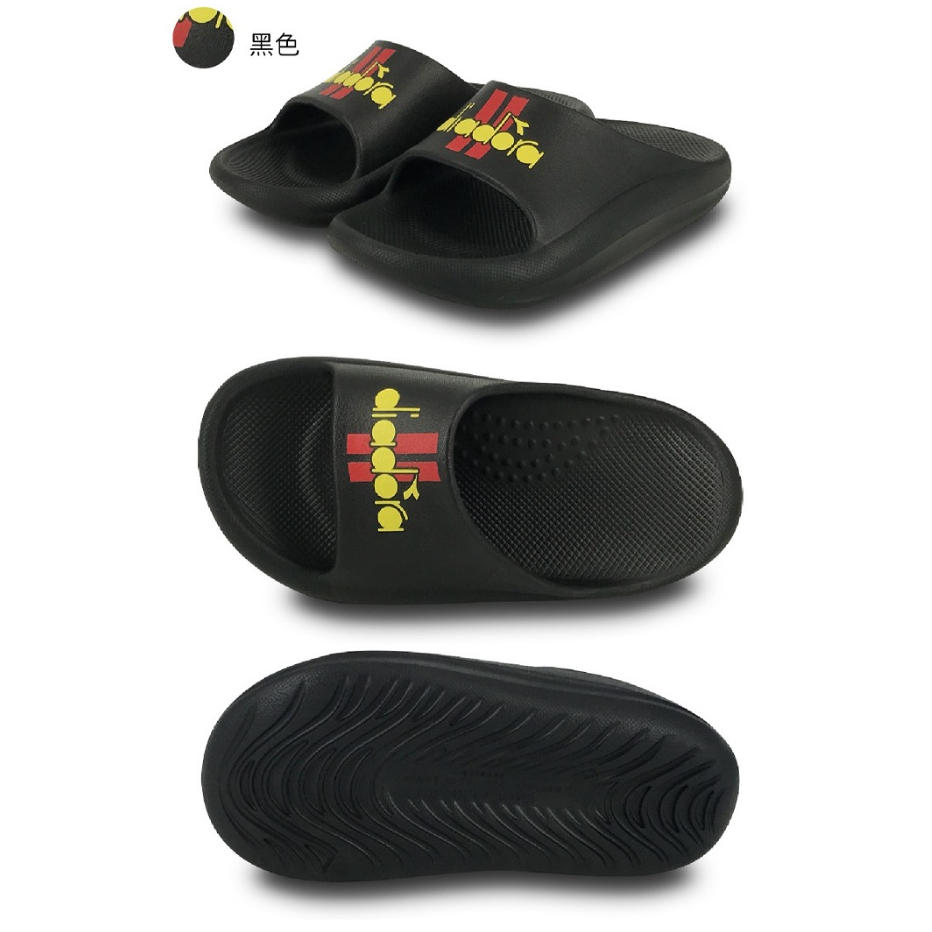 DIADORA迪亞多那 MIT童趣厚底拖鞋 童拖鞋 童鞋 台灣製造 緩震 Q彈 舒壓 人體工學 防滑 黑 寶藍 粉 藍, , large