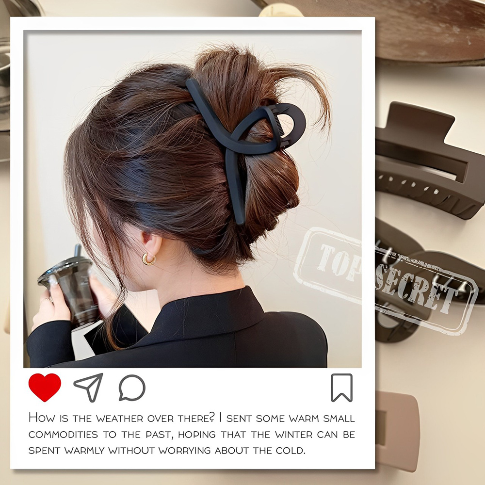 [夢巴黎] 韓系鯊魚夾 抓夾 鯊魚夾 大髮夾 方形夾 髮夾 鯊魚夾韓國 方形鯊魚夾 盤髮 髮夾 韓系髮夾 大鯊魚夾 髮飾, , large