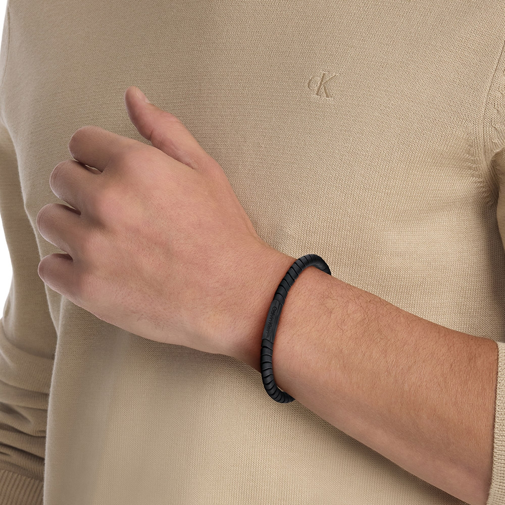 Calvin Klein CK 赤鐵礦珠簡約男士手鍊 618送禮推薦 35100052, , large