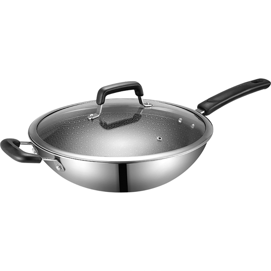 ASD 316L stainless steel wok, , large