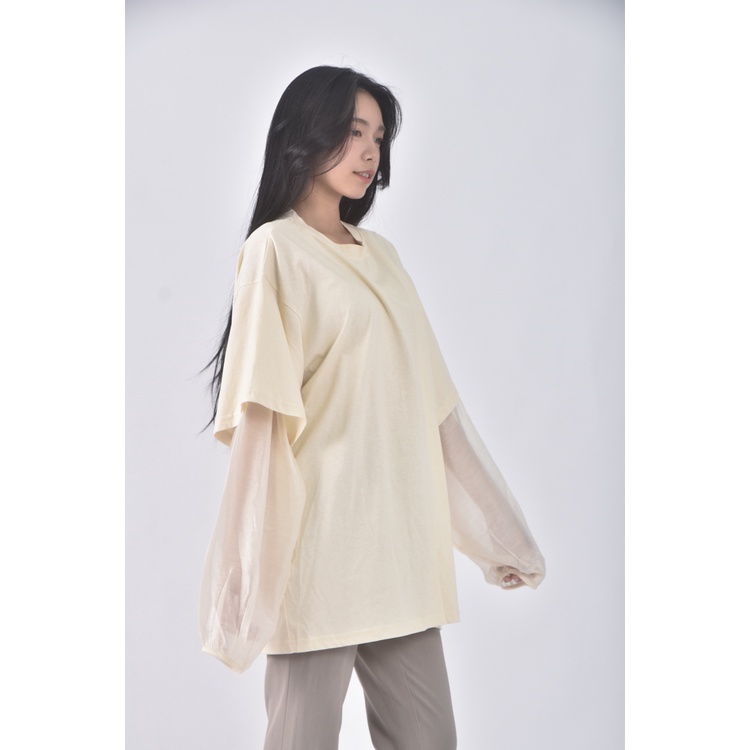 (XL) virkin韓牌質感杏色長袖上衣二手衣, , large