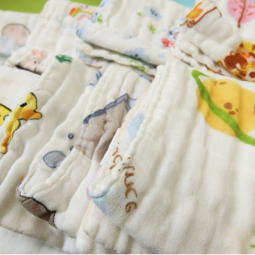 [Kaimei Cotton Industry] 8 groups randomly selected high-density six-layer gauze children's towels/six-layer bath towels in various styles, , large