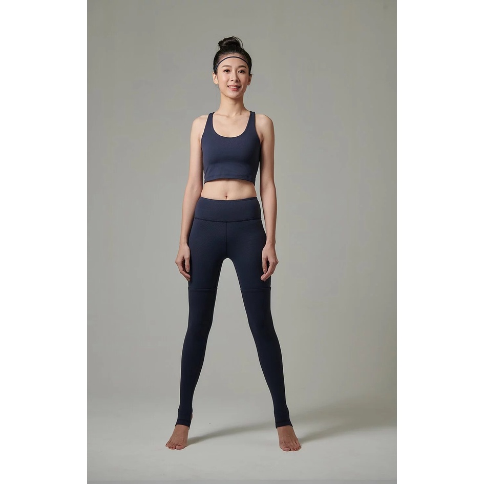 YOGA FLOW Brook Tank - 雙材質拼接上衣 - 深邃藍 Indigo, , large