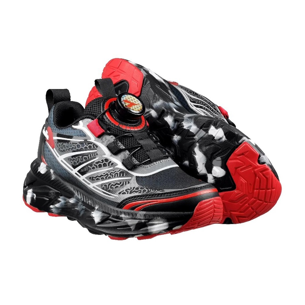 DIADORA迪亞多那 兒童輕量慢跑鞋 童運動鞋 童鞋 旋鈕式鞋帶 透氣 保護後跟 吸震 減壓 抗菌 除臭 黑紅 藍紫, , large