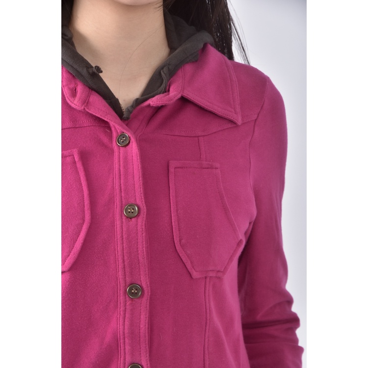 (S) 假兩件紫色洋裝二手衣, , large