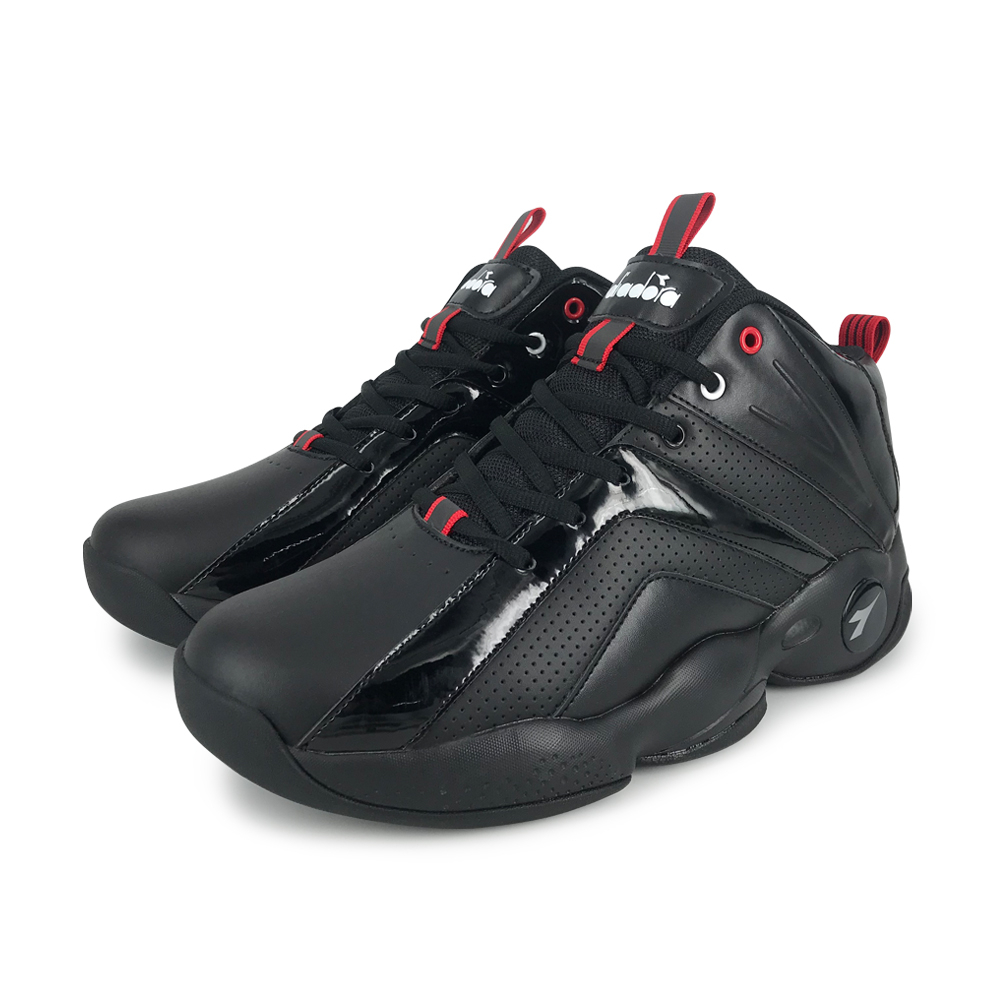 DIADORA迪亞多那 寬楦耐用籃球男鞋 男運動鞋 籃球鞋 寬楦 寬腳板 反光 輕量 吸震 回彈 減壓 防滑 黑 白黑, , large