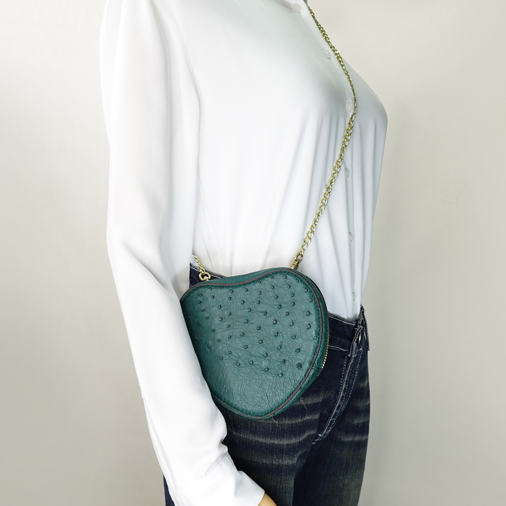 【M2nd】 Ostrich wallet with chain, , large
