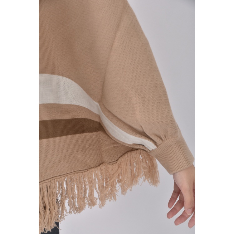 (M) nice ioi披肩造型棕色長袖上衣二手衣, , large