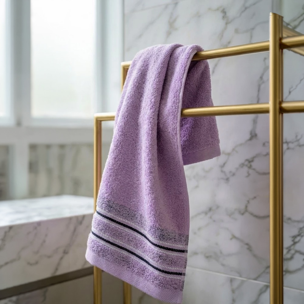 凱美棉業｜12入組 MIT台灣製 16兩純棉歐色緞面雙黑線條童巾, , large