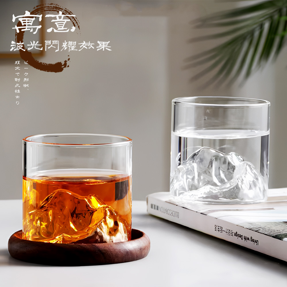 【上手家居】富士山杯 300ml 透明(茶杯/威士忌杯/玻璃杯/酒杯/玻璃杯), , large