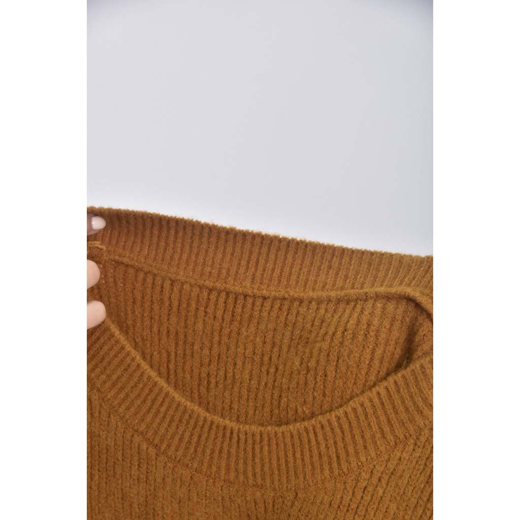 (XL) 質感圓領黃色上衣二手衣, , large