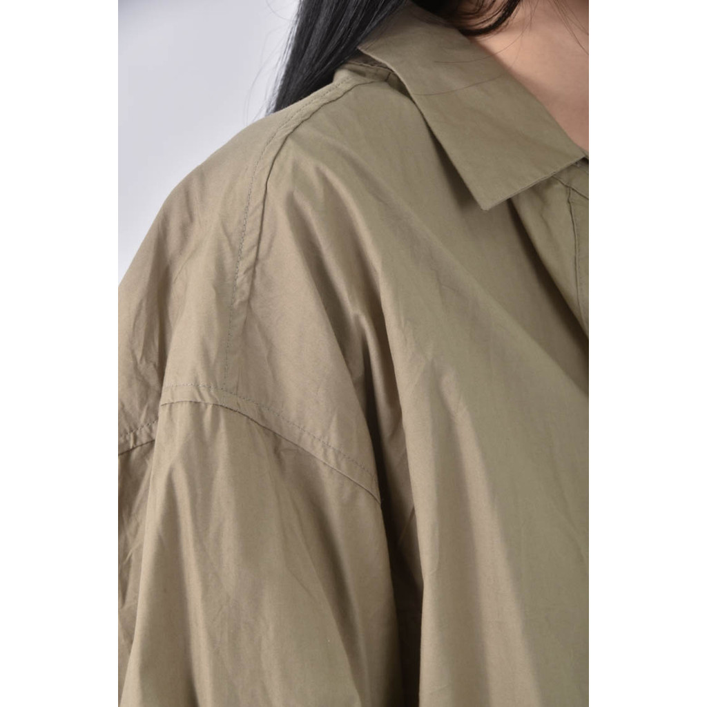 (2XL) woodsage韓牌純棉排扣綠色襯衫上衣二手衣, , large