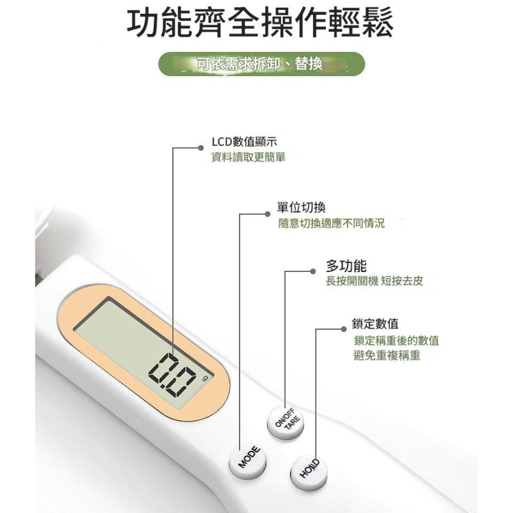 電子量勺-500g中款量勺+3V鈕扣電池-黑, , large