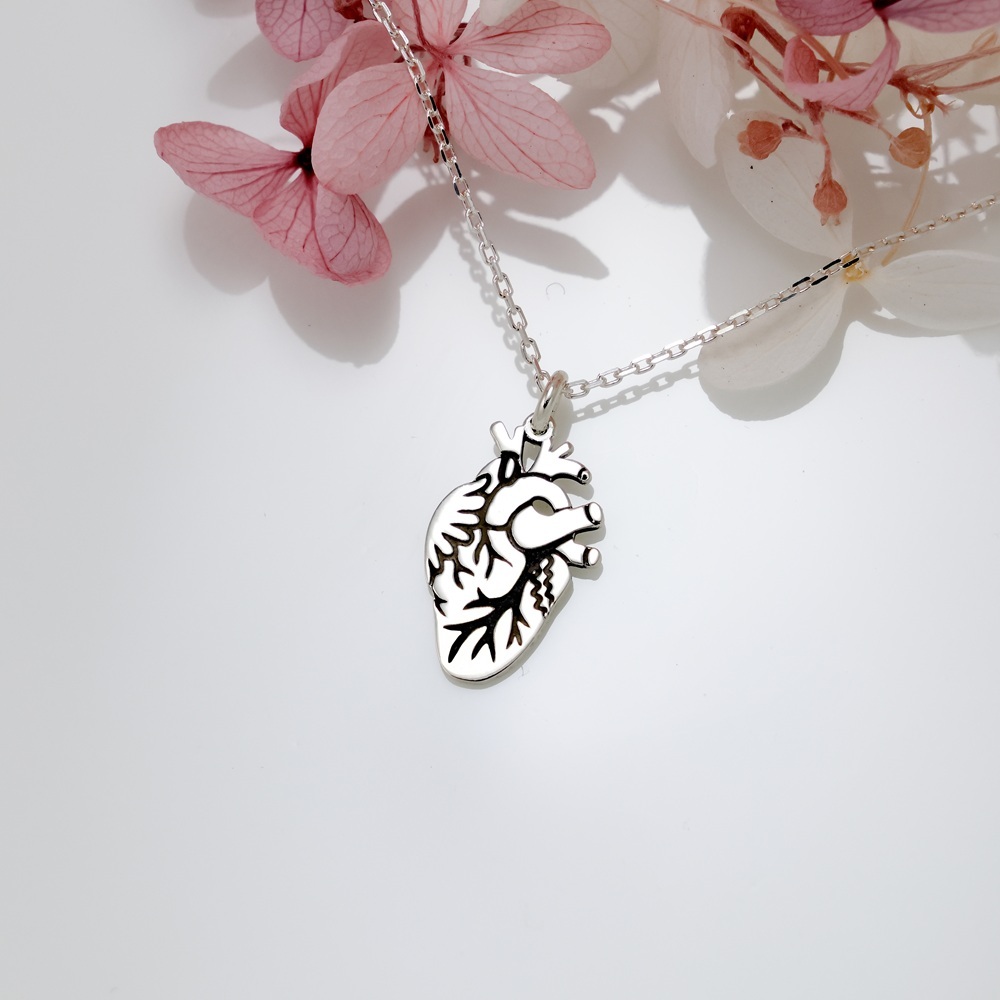 【Angel & Me】生命之心 愛心 心臟 s925 純銀 項鍊 生日 禮物, , large