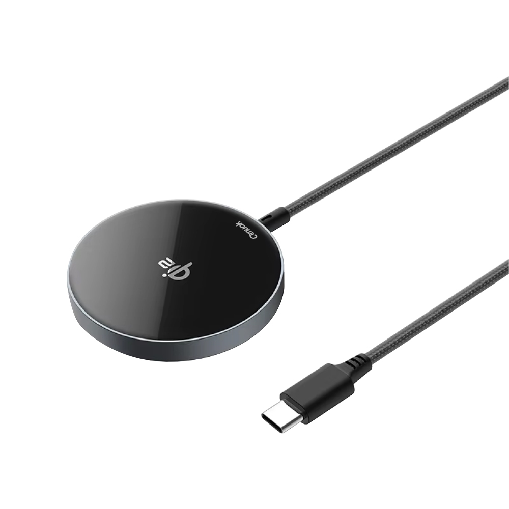 【amuok】極簡mini【Qi2】磁吸無線充電器 (充電盤)(支架款/自帶線款可選), , large