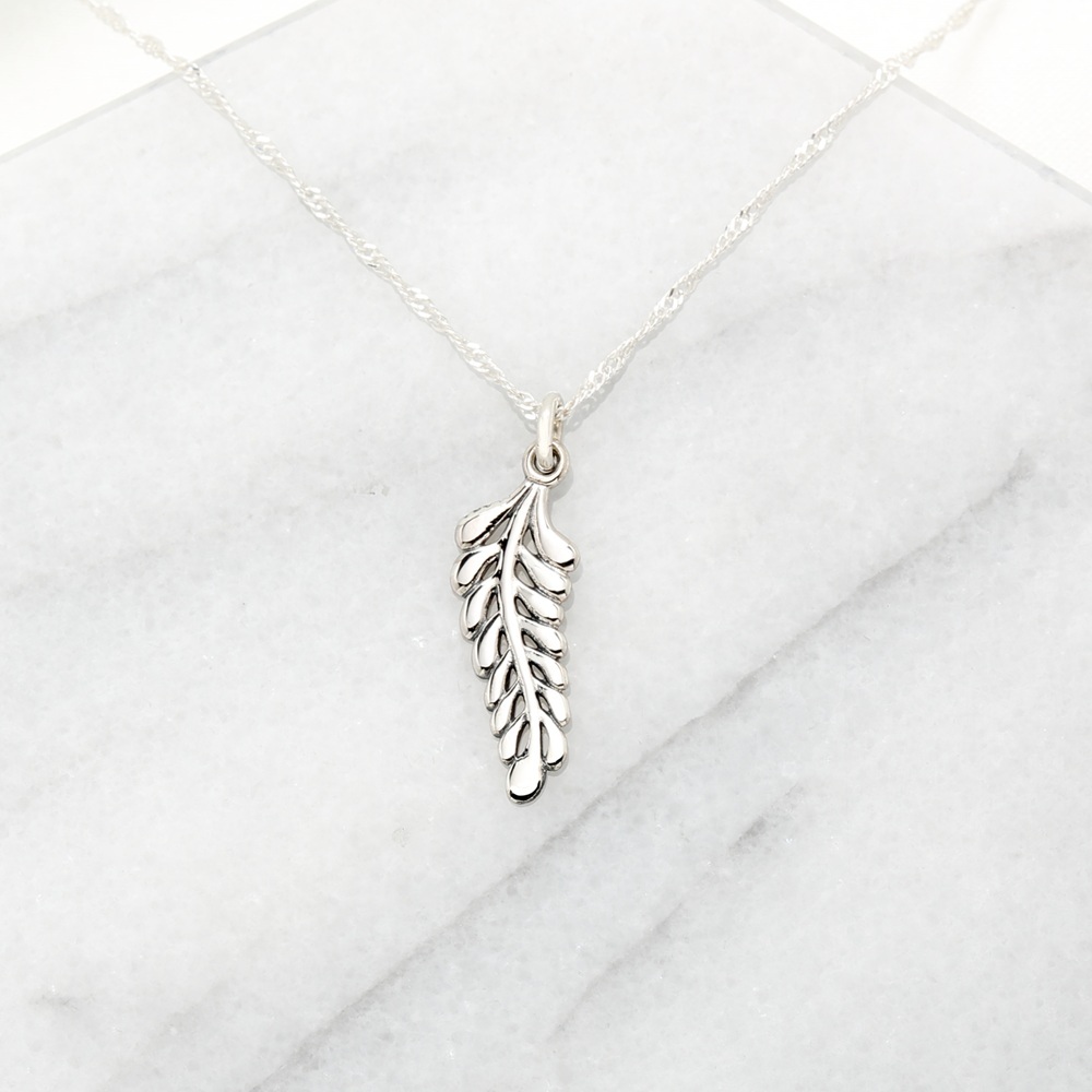 【Angel & Me】含羞草 葉子 s925 純銀 項鍊 生日禮物 情人節禮盒, , large