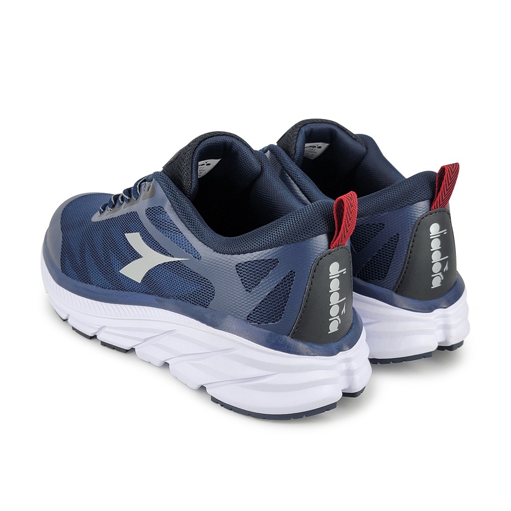 DIADORA迪亞多那 男運動 透氣耐用寬楦跑鞋 男鞋大尺碼運動鞋高腳背寬腳板吸震回彈厚底緩震穩定EVA防滑橡膠 黑藍, , large