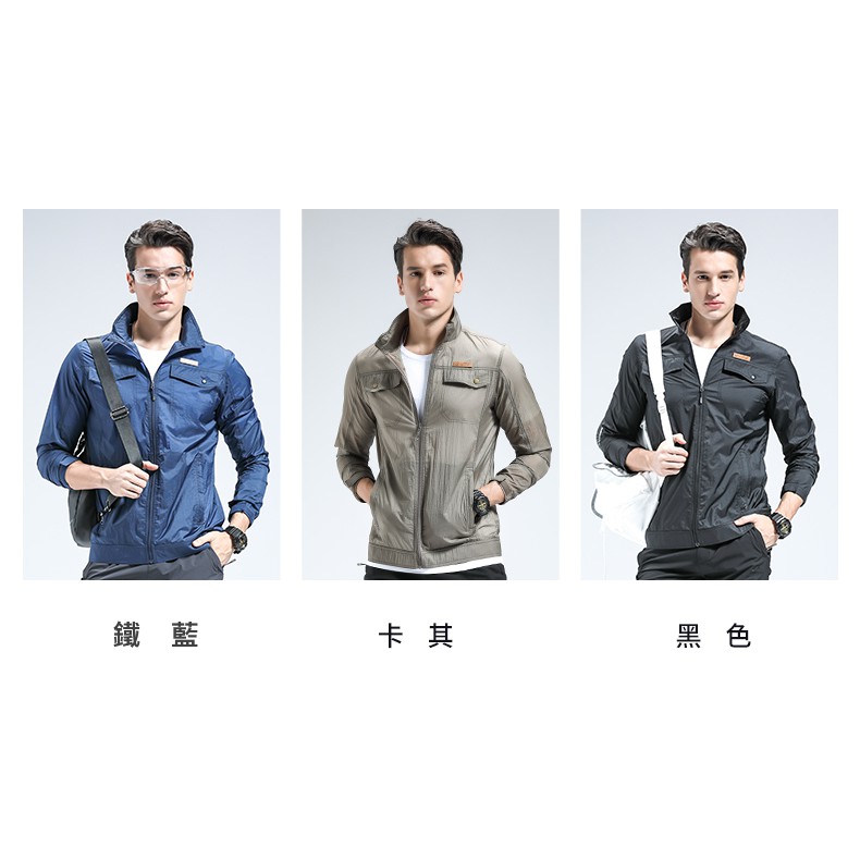 [Tectop探拓戶外]【92645PF帥氣牛仔款】男款輕薄外套、三色任選一、抗UV、防潑水、帥氣風格、皮膚風衣, , large