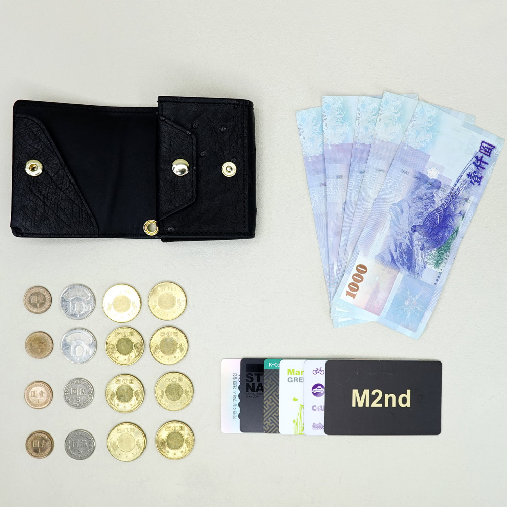 【M2nd】Ostrich Tri-fold Wallet, , large