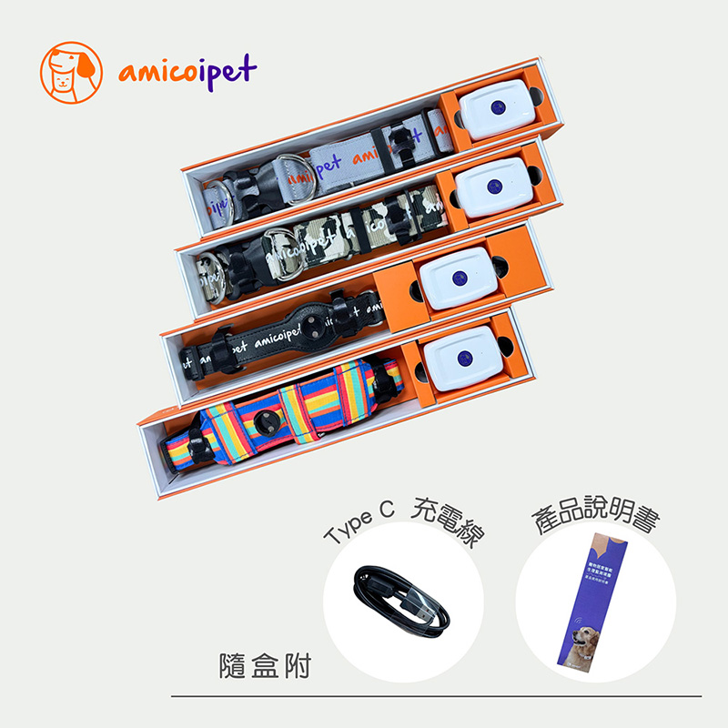 【精鼎智能】amicoipet｜寵物居家智能生理監測項圈組 - 迷彩M, , large