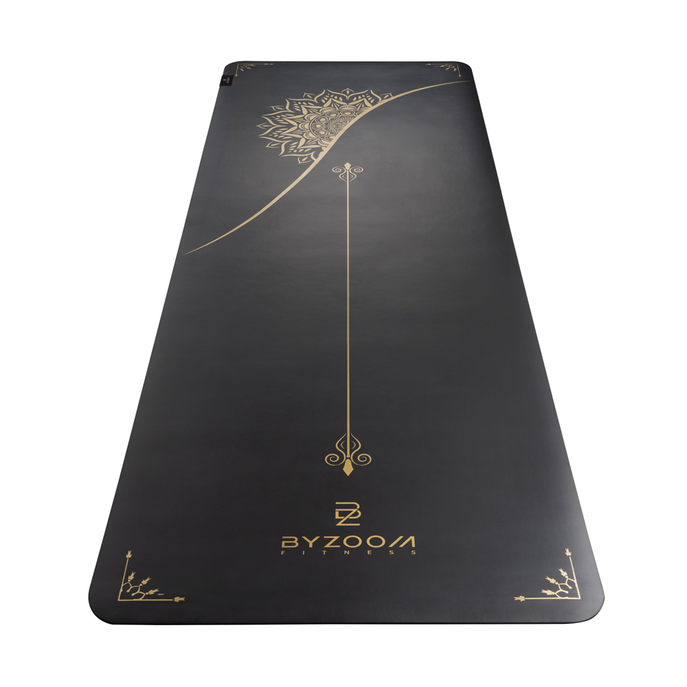 【BYZOOM FITNESS】 PU天然橡膠瑜珈墊5mm (黑), , large