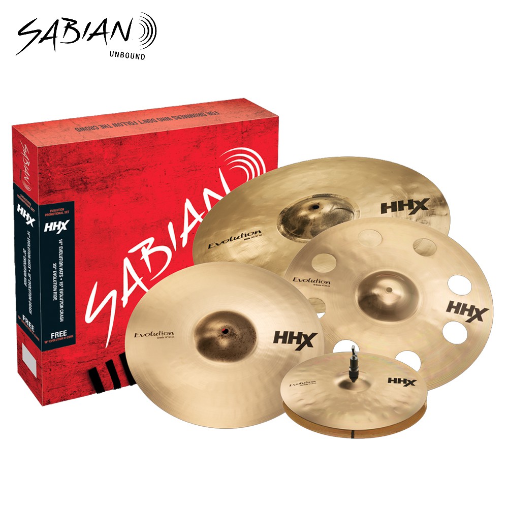 SABIAN HHX Evolution 套鈸組 贈18吋O-ZONE CRASH (15005XEBP)【敦煌樂器】, , large