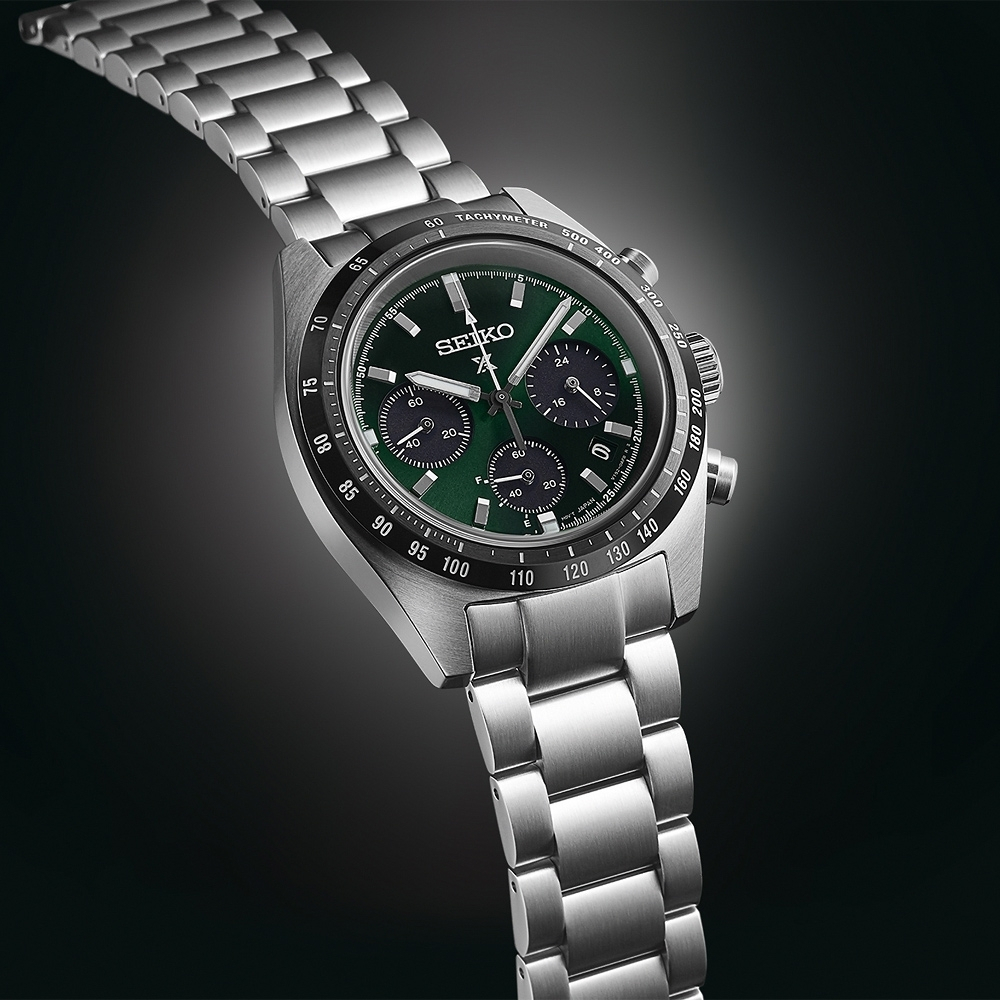 SEIKO 精工 SPEEDTIMER 森林熊貓 太陽能計時錶 SSC933P1/V192-0AF0G, , large