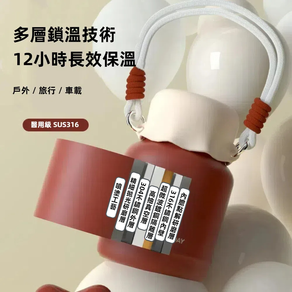 【A&R】吾家有貓316不鏽鋼燜燒不悶燒杯 680ML - 悶燒米, , large