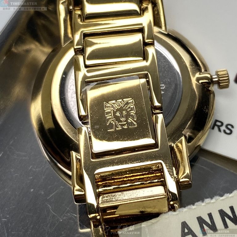 [星晴錶業]AnneKlein手錶,26mm,AN00361藍綠錶面金色錶殼金色合金錶帶款, , large