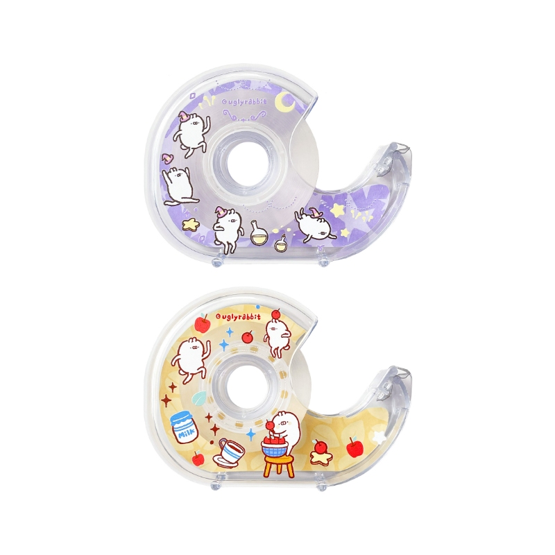 【PENROTE 筆樂】醜白兔透明膠帶台 A款, , large