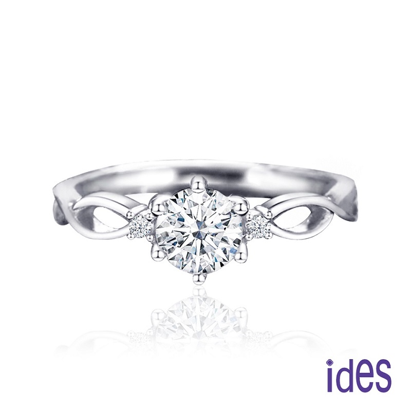 [ides愛蒂思] 日系設計款50分F/VS1頂級3EX車工鑽石戒指結婚戒/寵愛  (戒圍請於訂單備註), , large