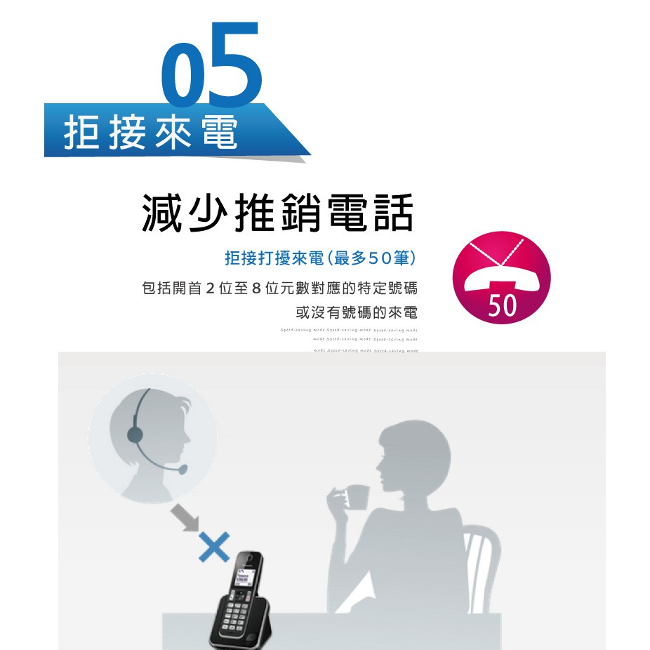 Panasonic 國際牌 DECT數位中文顯示無線電話 KX-TGD310TW, , large