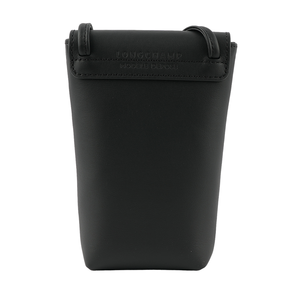 LONGCHAMP Le Pliage Xtra 小牛皮斜背手機包/黑色, , large
